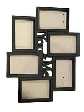 Black 'You & Me' Multi-Opening Photo Frame